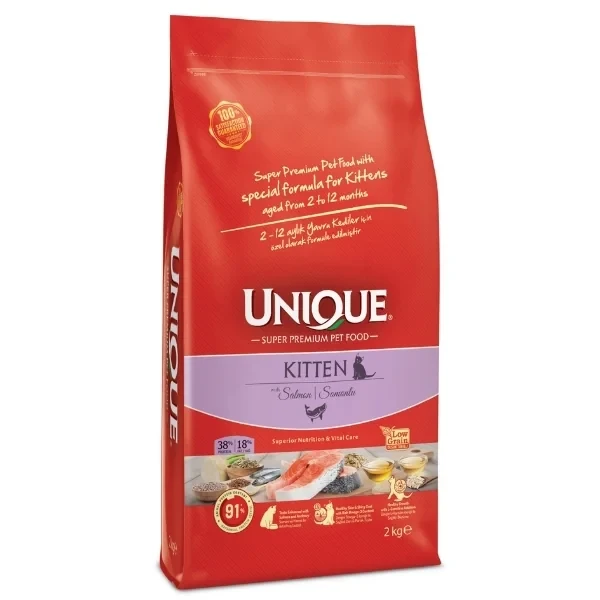 Unique Kitten Somonlu Yavru Kedi Maması 10KG+2KG Hediye