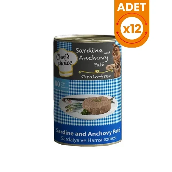 Chefs Choice Kıyılmış Sardalya ve Hamsili Yetişkin Konserve Kedi Maması