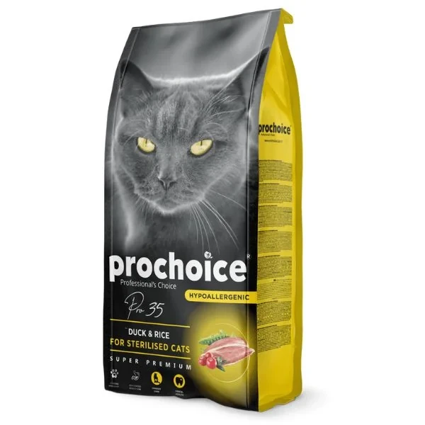 Prochoice Cat Pro 35 Sterilized Ördek ve Pirinçli Kısır Kedi Maması 15KG
