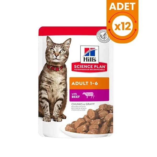 Hills Biftekli Pouch Konserve Yetişkin Kedi Maması